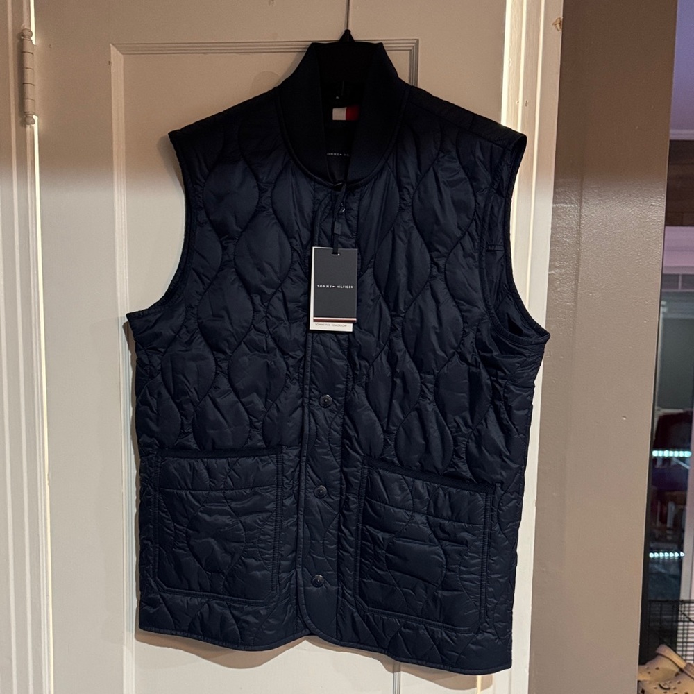 Men's Quilted Navy Blue Vest